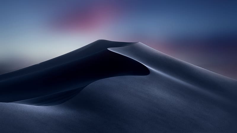 Mountains of sand, minimal and calm dune, night, HD wallpaper