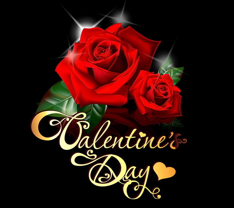 Valentines Day, flowers, red, roses, HD wallpaper