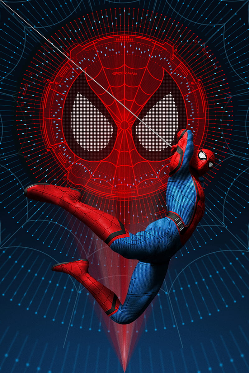 Spiderman Flight, spider, man, marvel, super, heros, screen, HD phone wallpaper