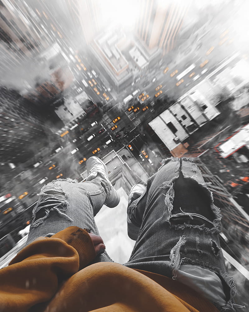 NEW YORK, i fell for you, building, flying, jump, city, HD phone wallpaper