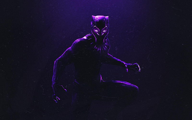 Black Panther, art, superheroes, poster, 2018 movie, HD wallpaper