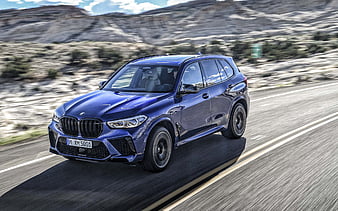 2020, BMW X5 M, G05, exterior, luxury SUV, new blue X5, german cars, BMW, HD wallpaper