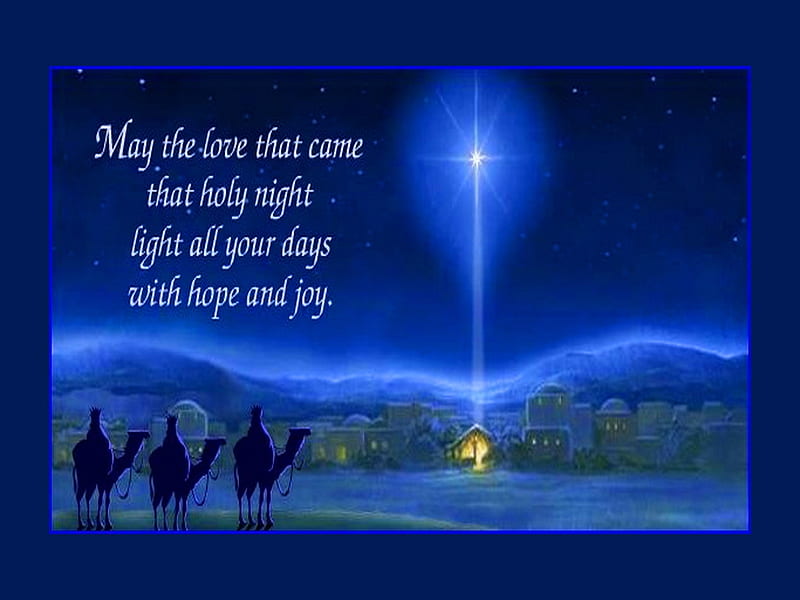 Birth of Christ, jesus, wise men, night, star, HD wallpaper