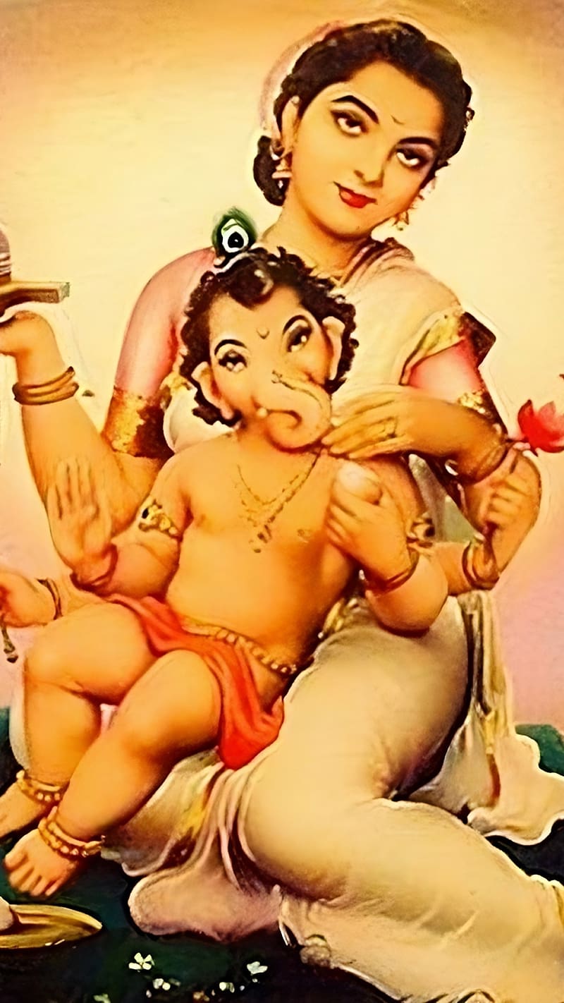 Gowri Ganesha, god, lord, HD phone wallpaper | Peakpx