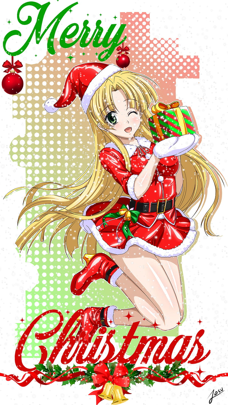 Merry Christmas, cristmas, asia argento, asia, high school dxd, present, rias gremory, anime, gremory clan, HD phone wallpaper