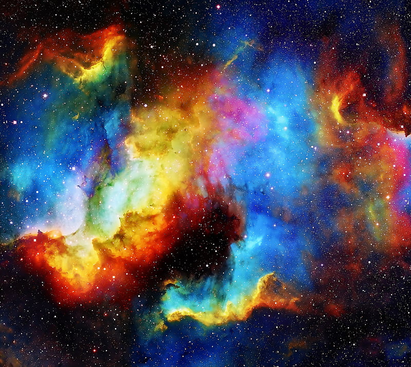 Space, abstract, galaxy, stars, HD wallpaper