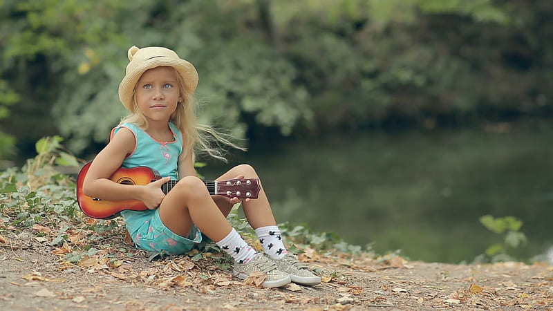Little girl, pink, bonny, Belle, near, lovely, leg, pure, blonde, pool, baby, hat, cute, sit, girl, summer, white, childhood, outdoor, pretty, adorable, play, sweet, sightly, nice beauty, hand, face, child, Guitar, Hair, little, Nexus, bonito, dainty, kid, graphy, fair, people, river, comely, princess, HD wallpaper
