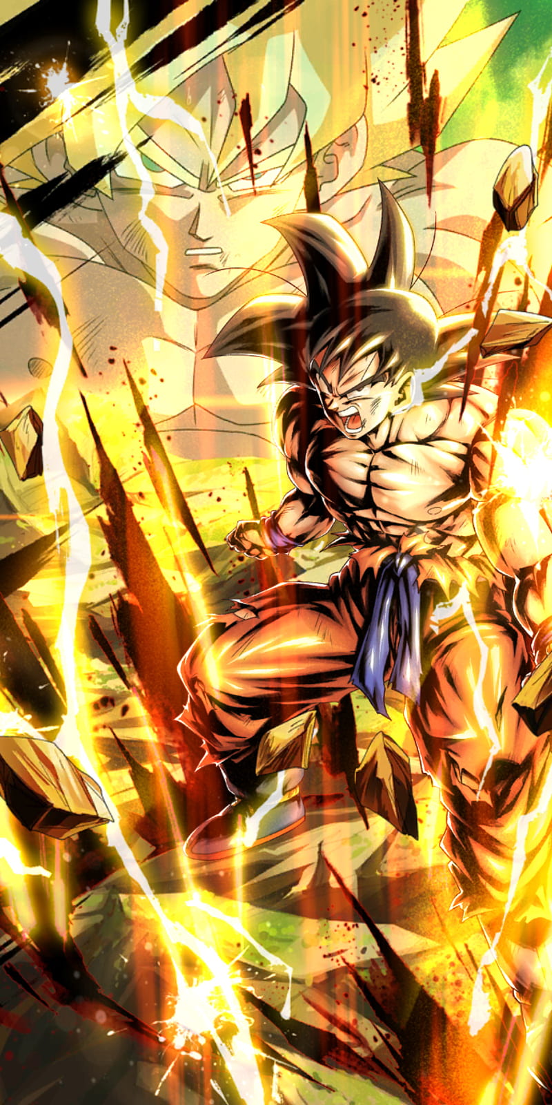 Aesthetic Goku With Orange Background Wallpaper Download  MobCup