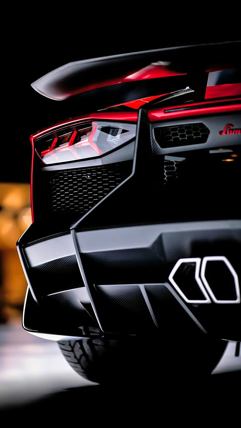 Lamborghini, aventador, black, carros, city red, stylish, tron, type ...