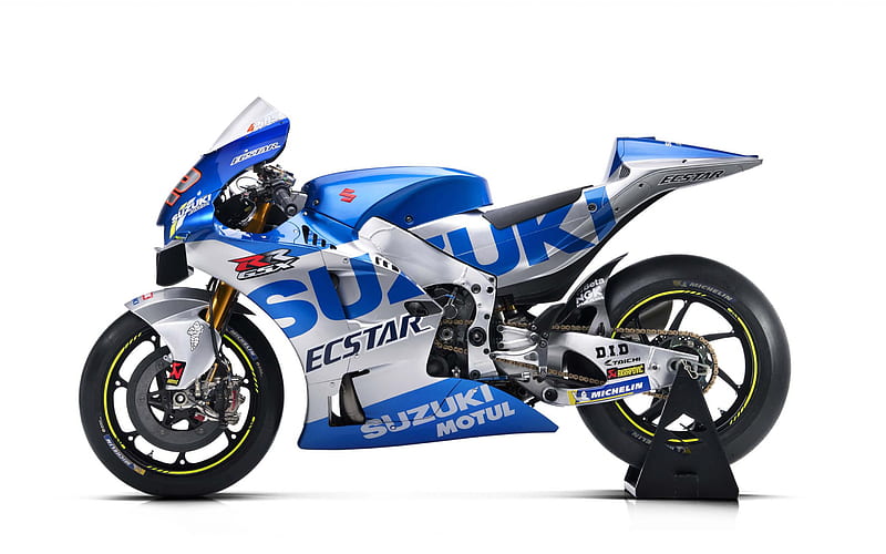 Suzuki GSX-RR, 2020, MotoGP, Team SUZUKI ECSTAR, Alex Rins, side view, racing motorcycle, japanese motorcycles, Suzuki, HD wallpaper