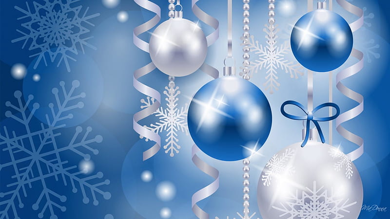 Decorate in Blue, Christmas, Feliz Navidad, shine, noel, balls ...