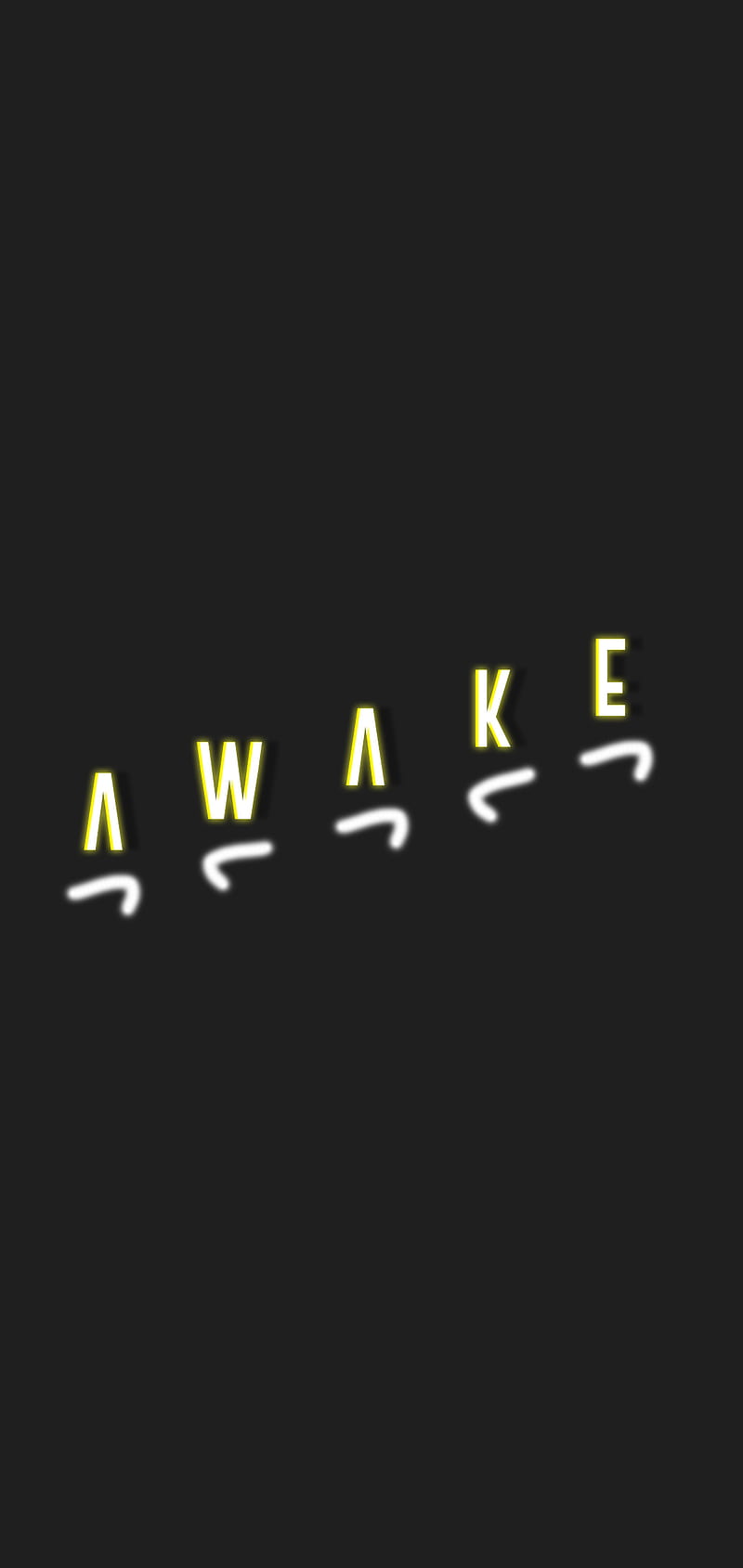 Awake, awaken, hop, hop cc 19, style, typography, yellow, yellow awake, HD phone wallpaper
