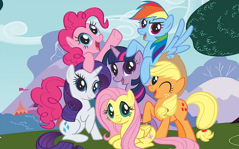 Unicorn, Pegasus, Pony, My Little Pony, Twilight Sparkle, Pinkie Pie, Rainbow Dash, Tv Show, My Little Pony: Friendship Is Magic, Applejack (My Little Pony), Fluttershy (My Little Pony), Rarity (My Little Pony), HD wallpaper