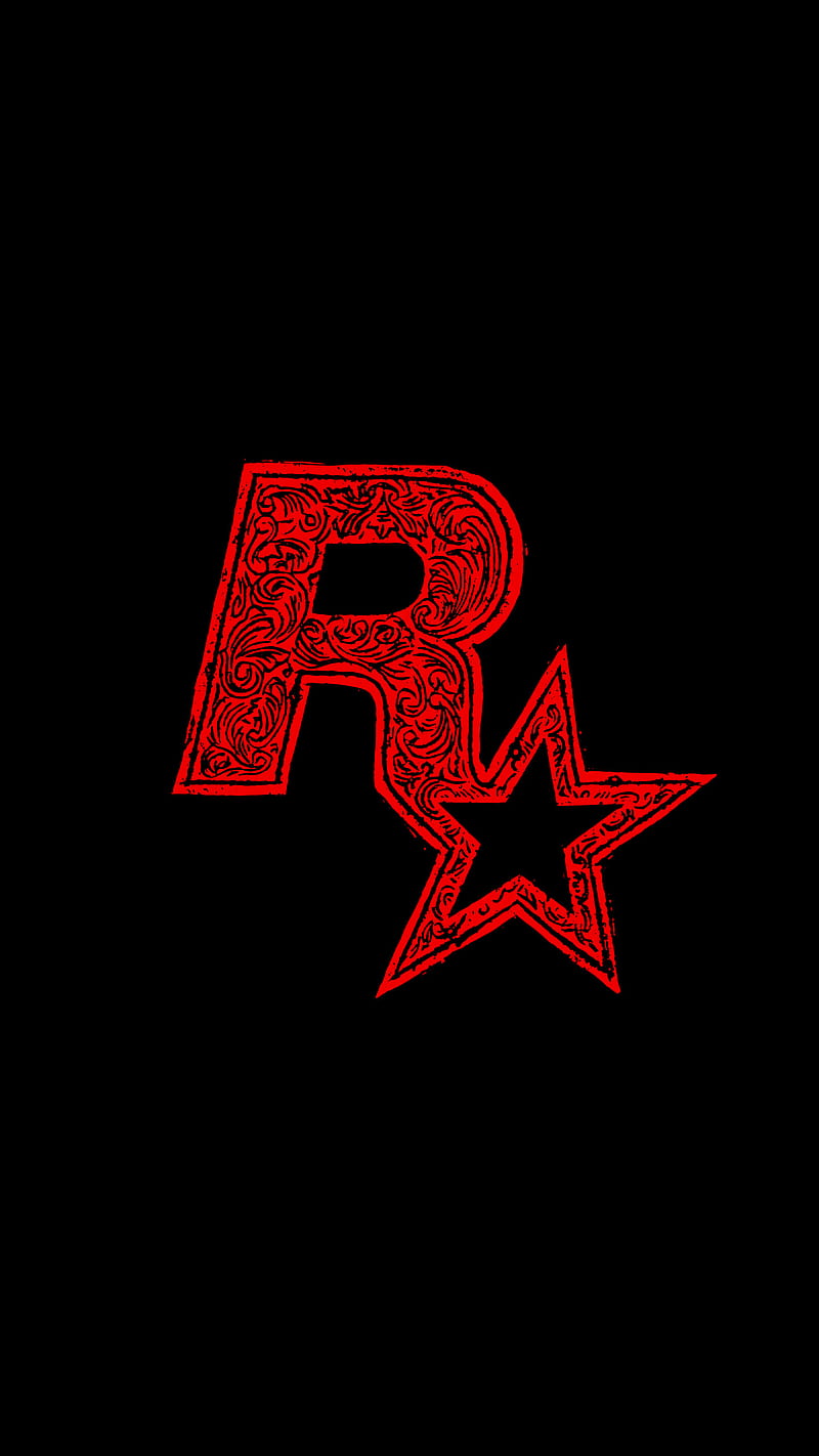 Rockstar Games Red, logo, solid, HD phone wallpaper