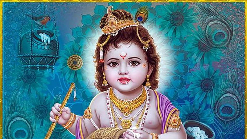 Little Krishna With Flute God Krishna, HD wallpaper