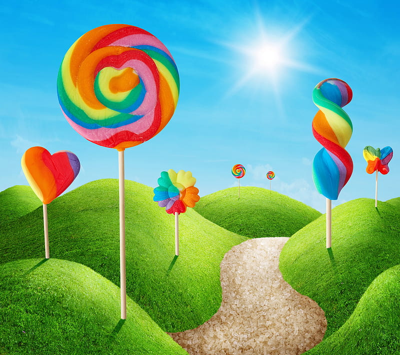 Lollpop, colors, lollypop, rainbow, summer, HD wallpaper