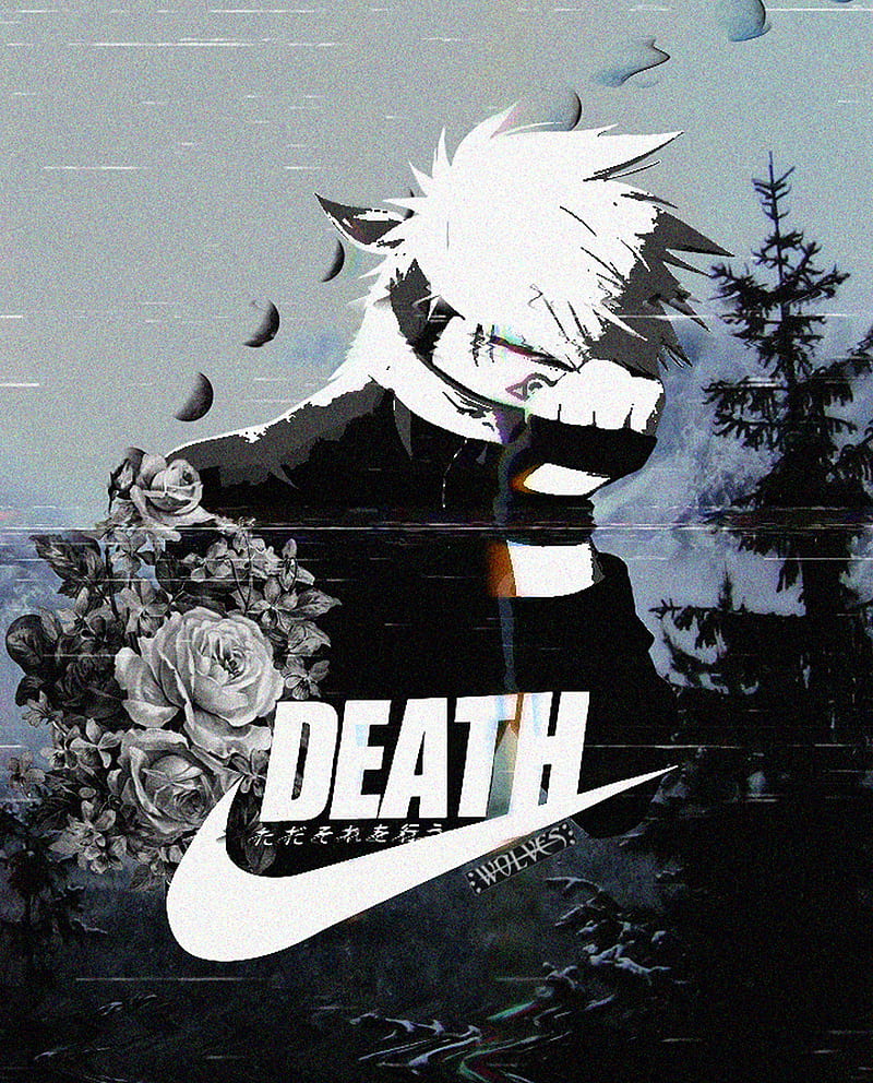 Death Kakashi, nike, swoosh, dark, sad, manga, wolveskun, HD phone wallpaper  | Peakpx
