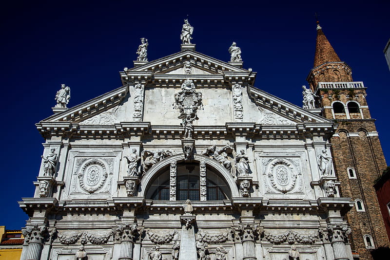 Churches, Church, Bell Tower, Church of Saint Moses, Italy, Venice, HD wallpaper