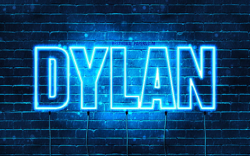 Dylan with names, horizontal text, Dylan name, blue neon lights, with Dylan  name, HD wallpaper | Peakpx