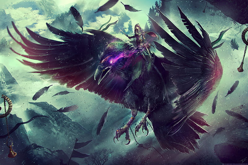World Of Warcraft Raven Fantasy , world-of-warcraft, games, raven, fantasy, HD wallpaper