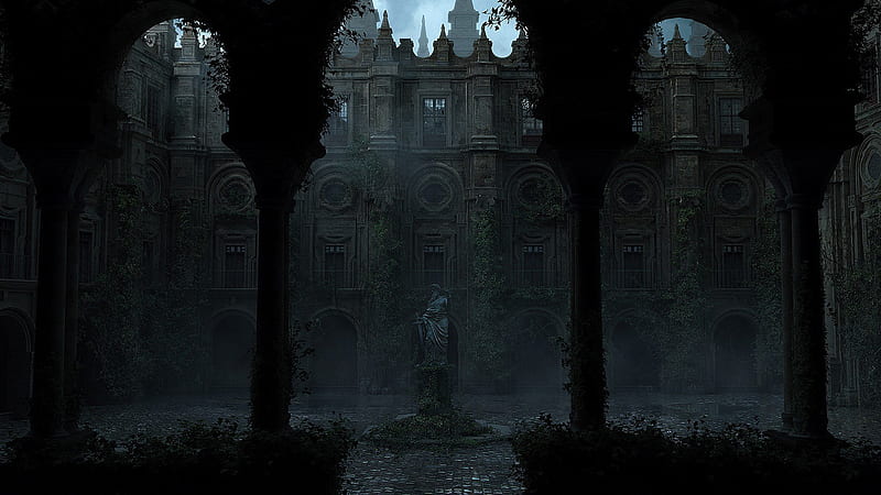 Statue Inside Building Dark Aesthetic Hd Wallpaper Peakpx