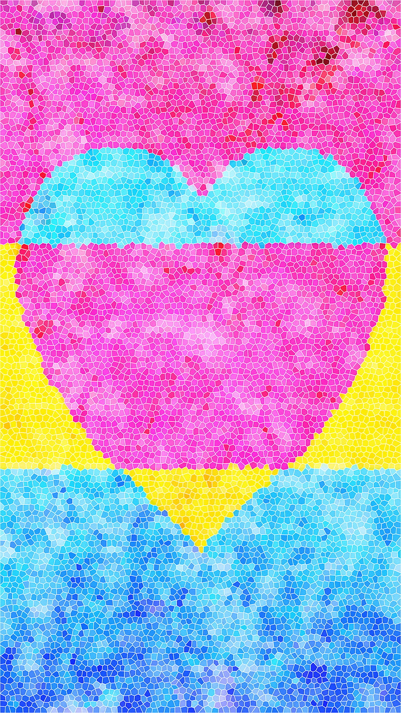 Pan Heart - Flag Color, Adoxalinia, June, acceptance, activist, androgynous, blue, community, diversity, gay, genderfluid, girl, lgbt, lgbtq, love, month, omnisexual, pansexual, parade, pink, power, pride, proud, rainbow, rights, solidarity, strong, teen, together, tolerance, yellow, HD phone wallpaper