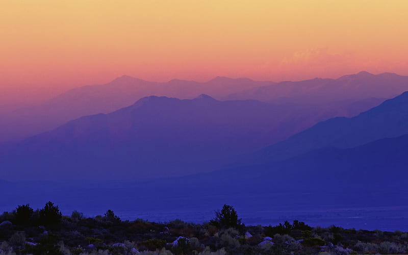 valley sunset-Beautiful natural scenery, HD wallpaper
