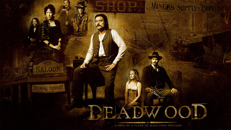 TV Show, Deadwood, Deadwood (TV Show), Ian McShane, Timothy Olyphant, HD wallpaper