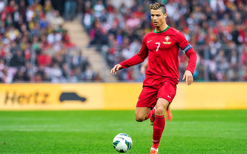 Cristiano Ronaldo, football star, Portugal national football team, match, football, Portugal, HD wallpaper