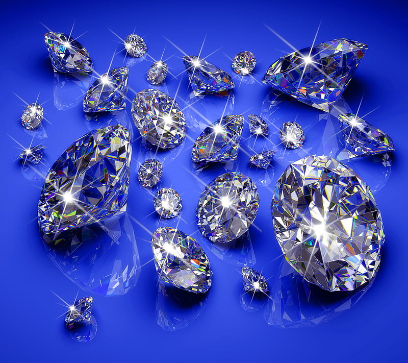 Diamonds, abstract, background, blue, dimanonds, shine, sparkle, stones, HD  wallpaper | Peakpx