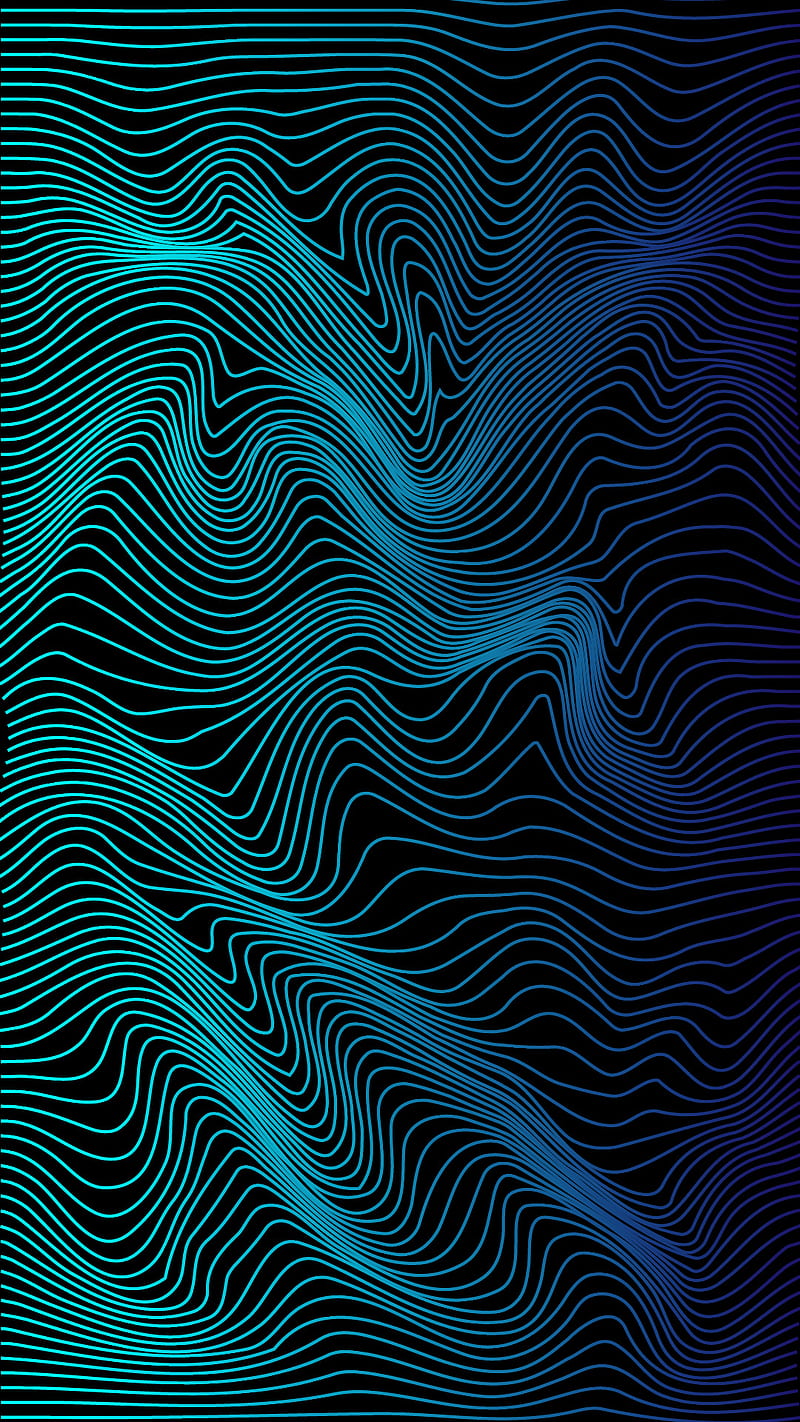 Wave 4, blue, neon, HD phone wallpaper