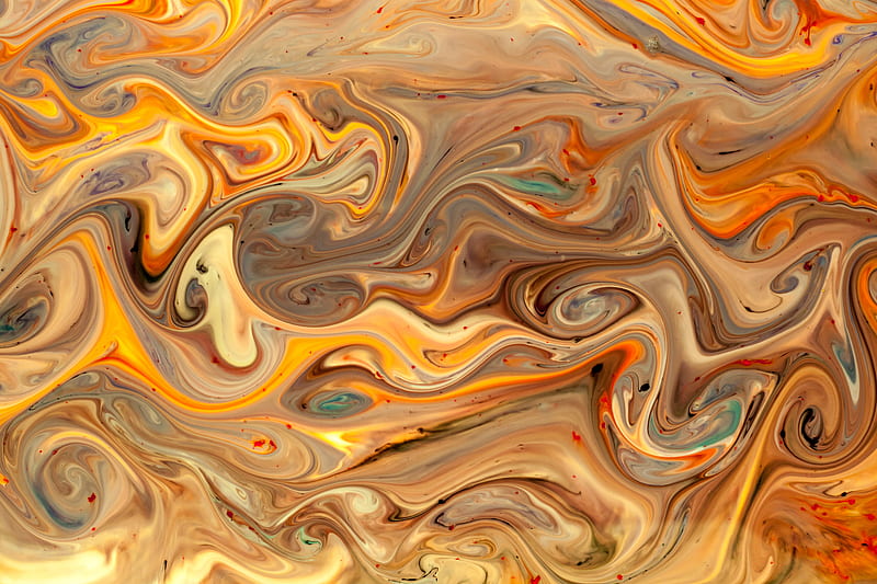 paint, stains, yellow, distortion, liquid, HD wallpaper