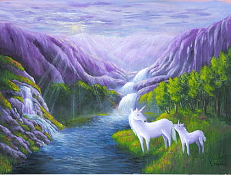 Field of Dreams Wallpaper • Whimsical Unicorns • Milton & King