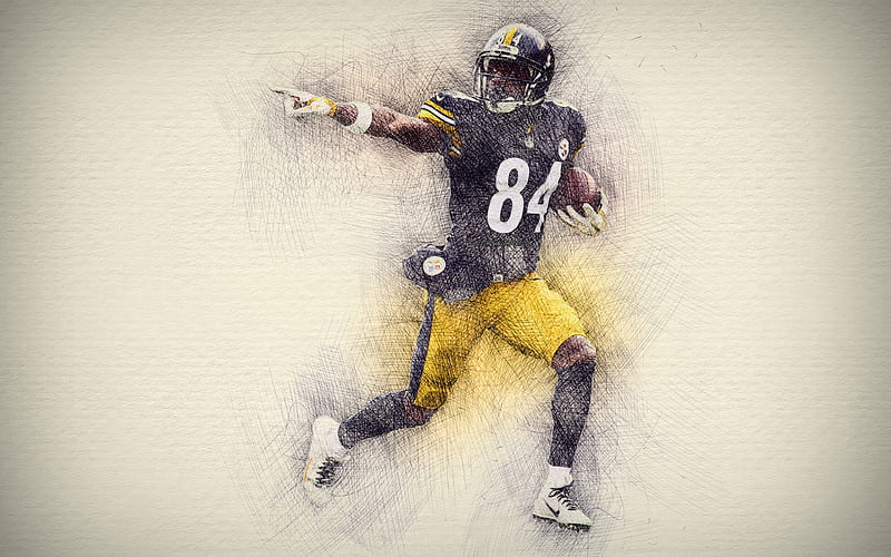 Antonio Brown artwork, american football, Pittsburgh Steelers, NFL, drawing Antonio  Brown, HD wallpaper | Peakpx