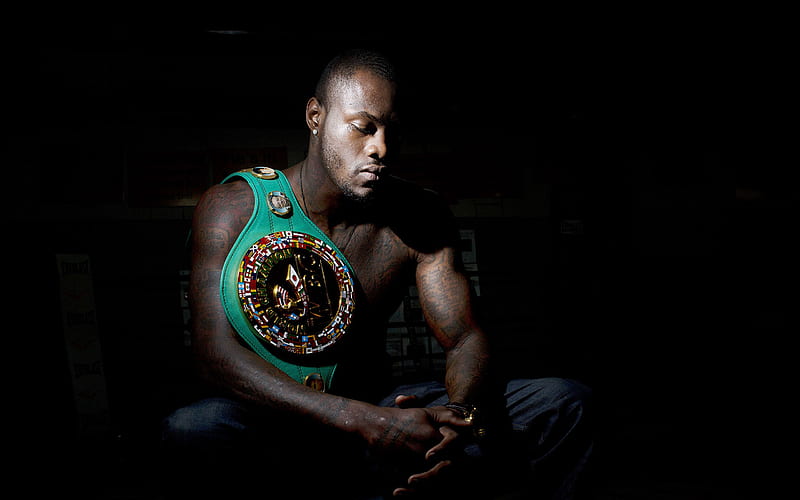 Deontay Wilder, American boxer, WBC World Champion, Portrait, boxing, WBC boxing belt, HD wallpaper