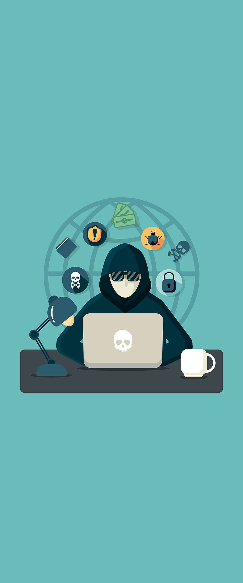 hacker, anonym, anonymous, blue, coder, coding, HD phone wallpaper