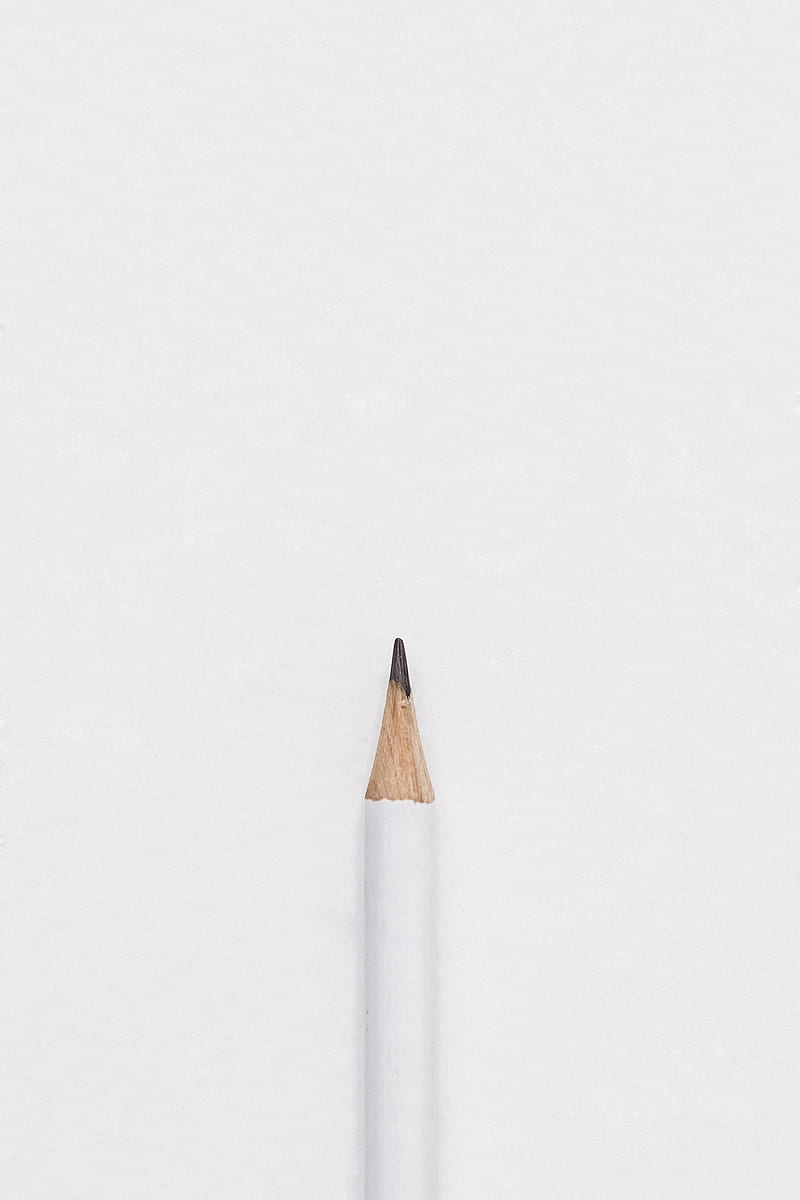 white lead pencil on surface, HD phone wallpaper