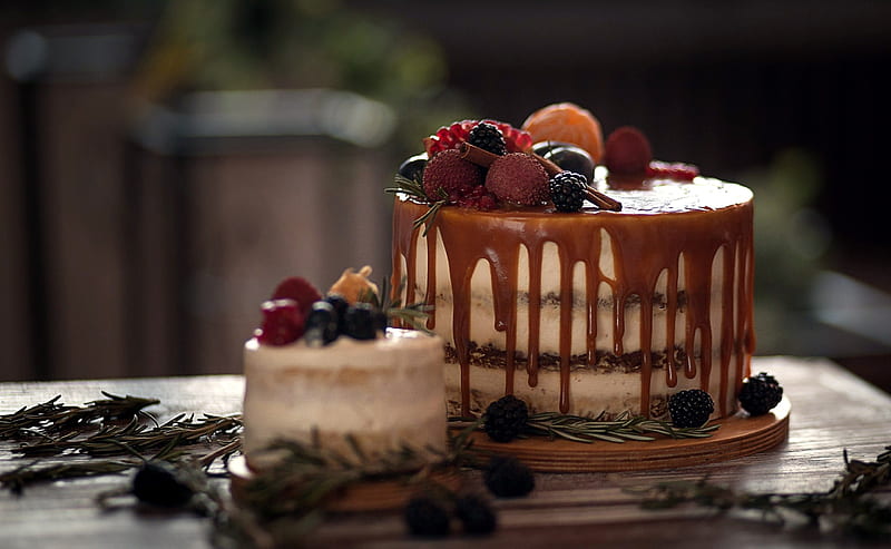 Cakes, food, cake, fruit, caramel, dessert, sweet, HD wallpaper | Peakpx