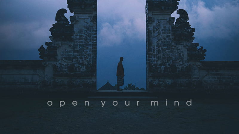 Open Your Mind, typography, HD wallpaper