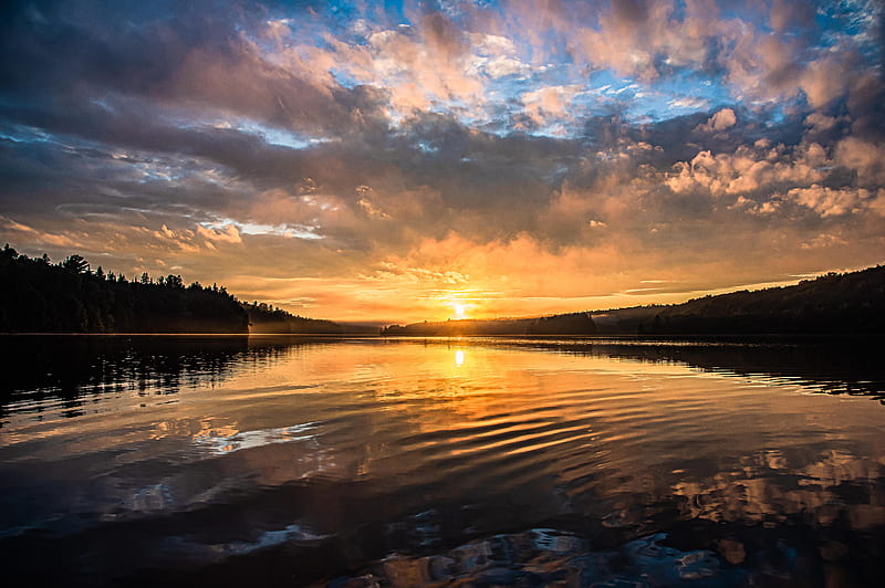 Algonquin Provincial Park ON Canada, nature, sunset, evening, sunrise, canada, HD wallpaper