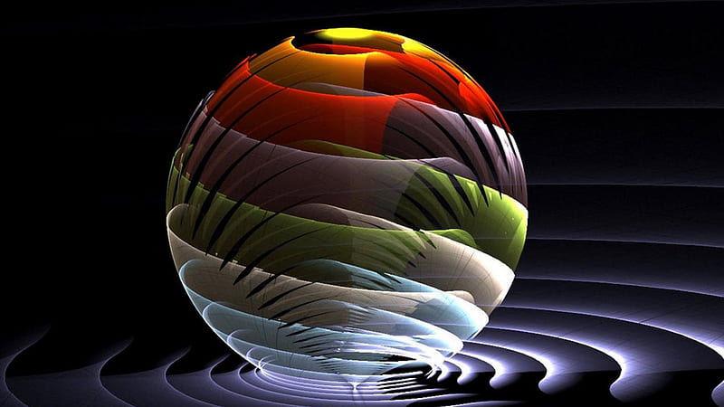 Sphere of Nature Colors, globe, ball, colors, layers, abstract, sphere, Firefox Persona theme, HD wallpaper