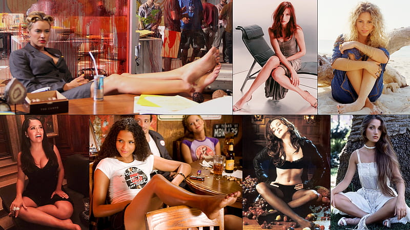 Beautiful Ladies, Shakira, Sexy, Kristanna Loken, Salma Hayek, legs, Jane Seymour, feet, Hot, HD wallpaper