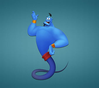 Genie aladdin, disney, HD wallpaper