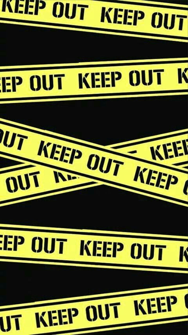 Keep Out, black, yellow, HD phone wallpaper
