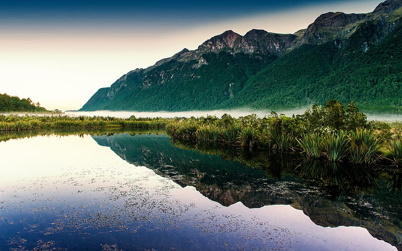 mirror lakes sunlight-Nature, HD wallpaper
