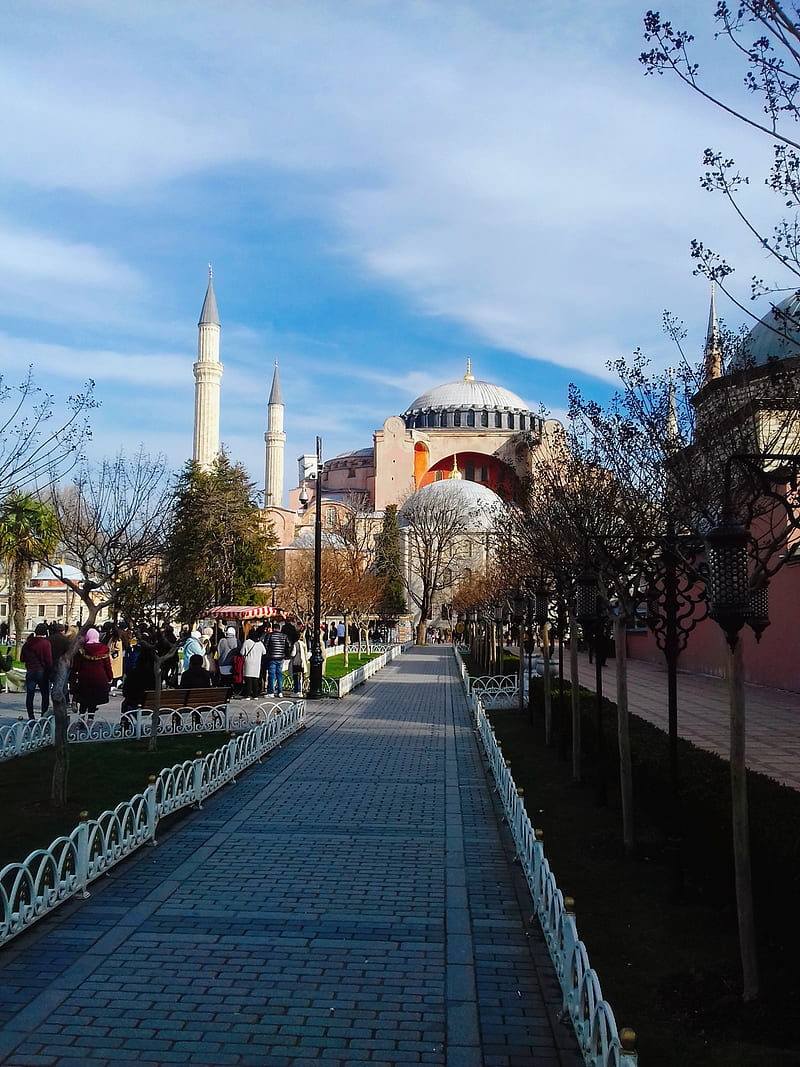 Topkapi, blue, istanbul, mosque, turkey, HD phone wallpaper