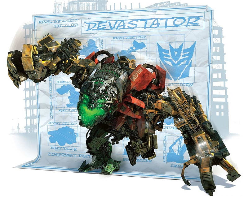 Devastator, transformers, la maquina, cyborg, robot, HD wallpaper