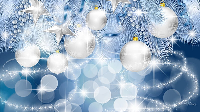 1920x1080px, 1080P free download | Blue Christmas, stars, feliz navidad ...