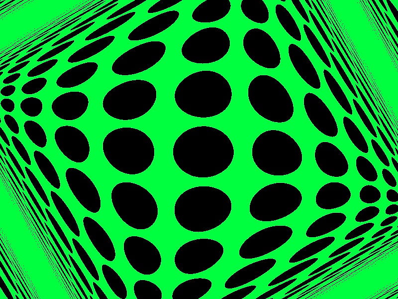 Net, dots, black, bulge, cool, green, illusion, texture, black dots, HD wallpaper