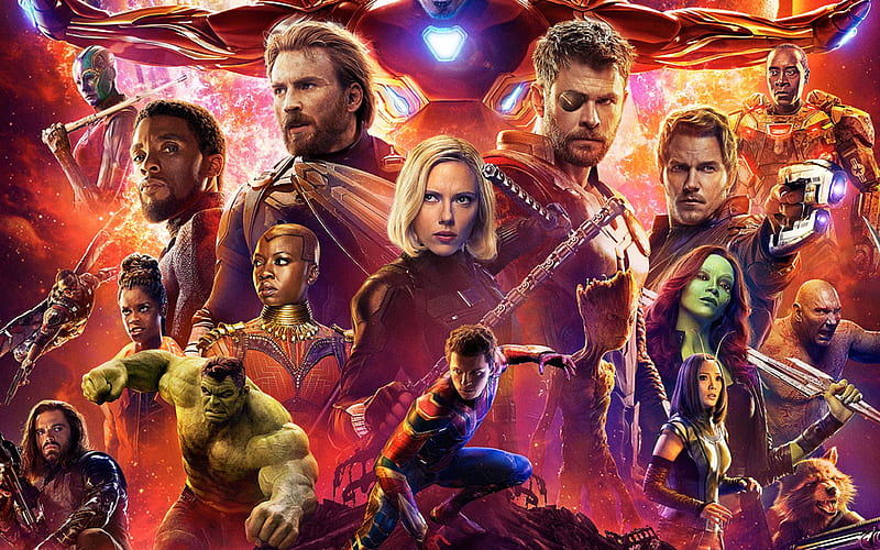Avengers Infinity War, 2018 movie, superheroes, poster, HD wallpaper